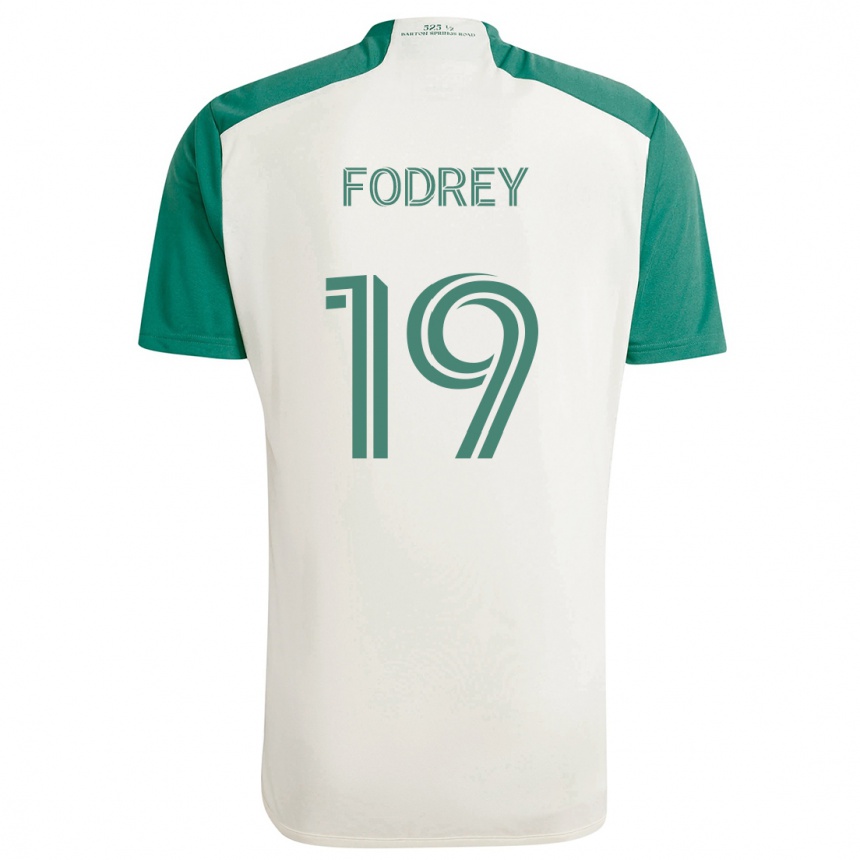 Kids Football Cj Fodrey #19 Tan Green Away Jersey 2024/25 T-Shirt Australia