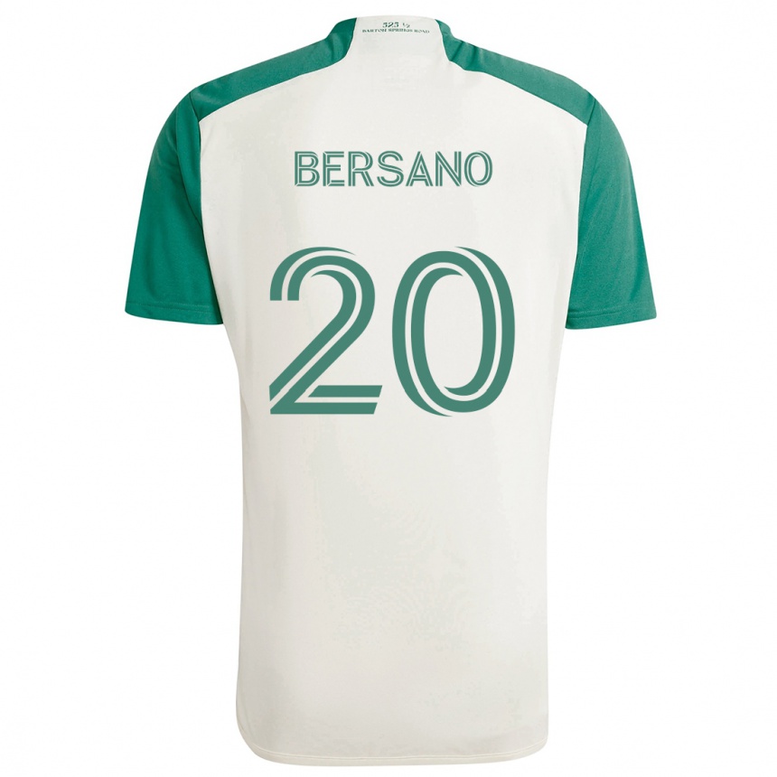 Kids Football Matt Bersano #20 Tan Green Away Jersey 2024/25 T-Shirt Australia