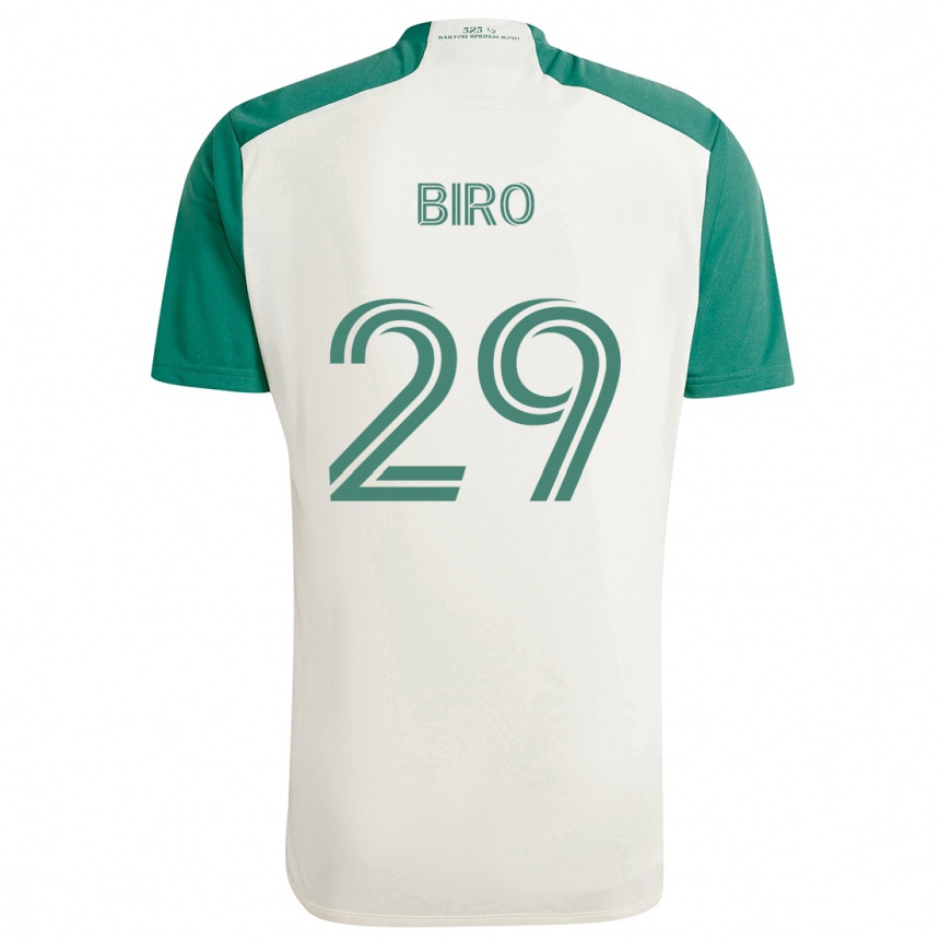 Kids Football Guilherme Biro #29 Tan Green Away Jersey 2024/25 T-Shirt Australia