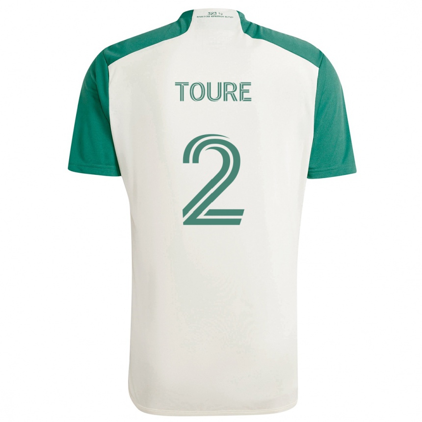 Kids Football Cheick Touré #2 Tan Green Away Jersey 2024/25 T-Shirt Australia