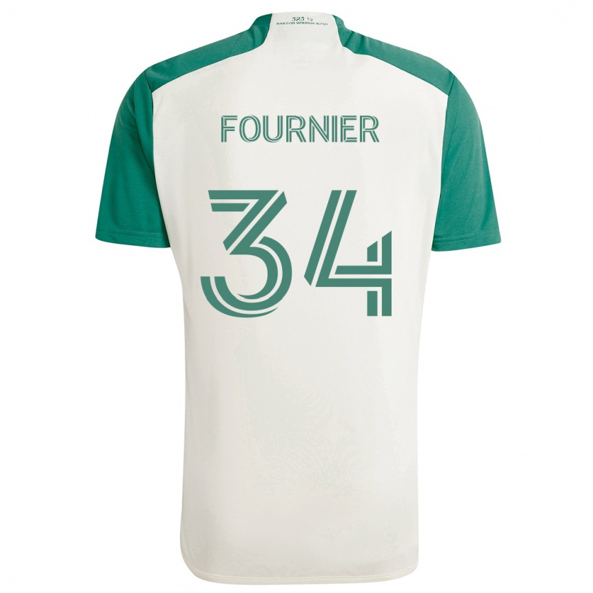 Kids Football Drake Fournier #34 Tan Green Away Jersey 2024/25 T-Shirt Australia