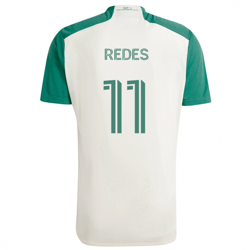 Kids Football Rodney Redes #11 Tan Green Away Jersey 2024/25 T-Shirt Australia