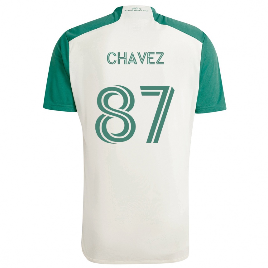 Kids Football Alfonso Ocampo-Chávez #87 Tan Green Away Jersey 2024/25 T-Shirt Australia