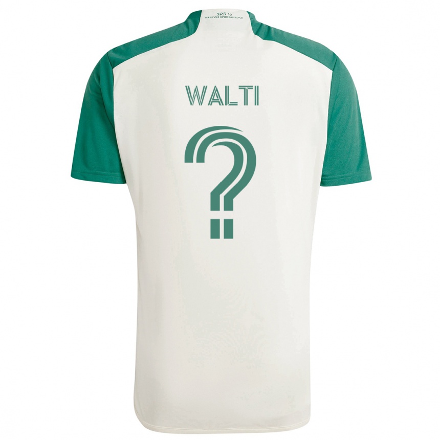 Kids Football Jackson Wälti #0 Tan Green Away Jersey 2024/25 T-Shirt Australia