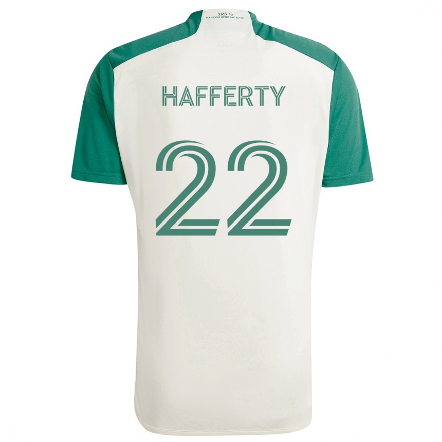 Kids Football Joe Hafferty #22 Tan Green Away Jersey 2024/25 T-Shirt Australia