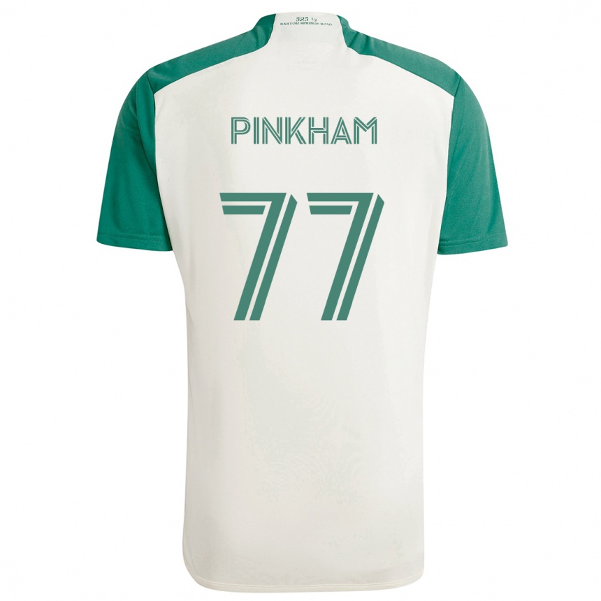 Kids Football Chris Pinkham #77 Tan Green Away Jersey 2024/25 T-Shirt Australia