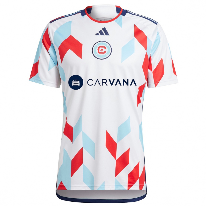 Kids Football Carlos Terán #4 White Red Blue Away Jersey 2024/25 T-Shirt Australia