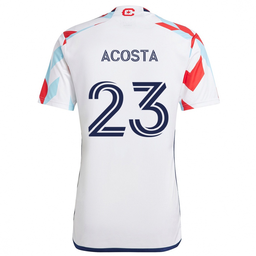 Kids Football Kellyn Acosta #23 White Red Blue Away Jersey 2024/25 T-Shirt Australia