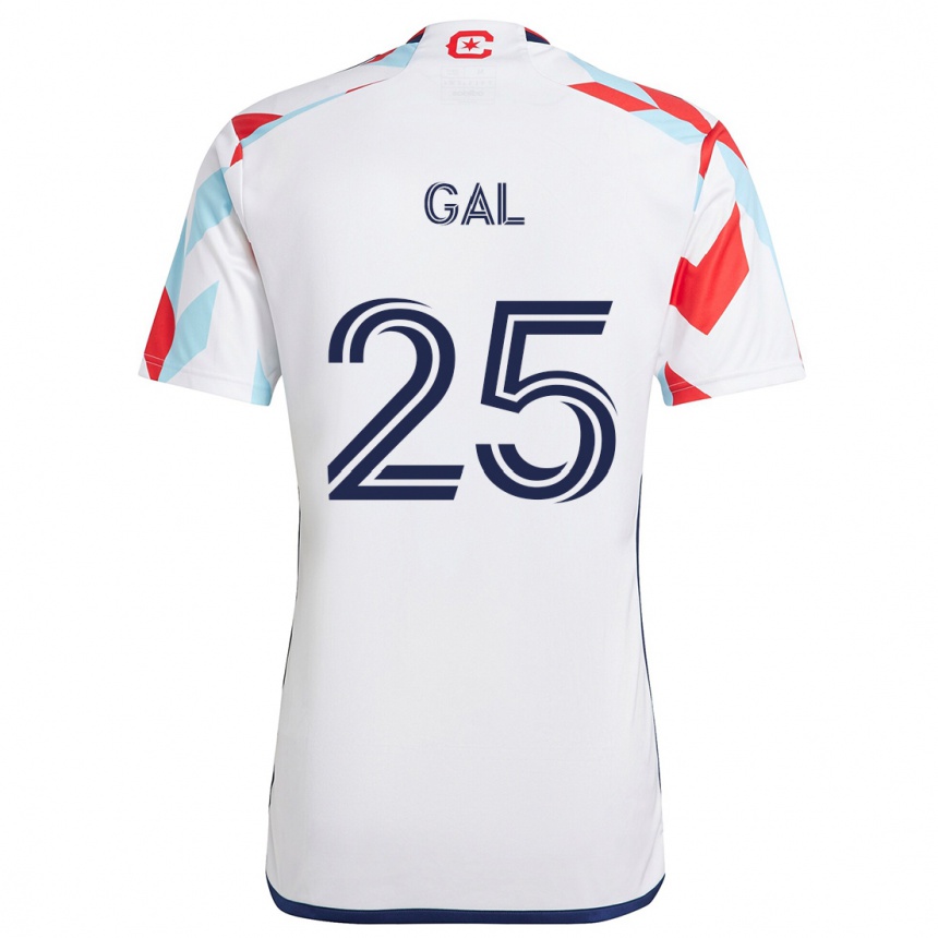 Kids Football Jeff Gal #25 White Red Blue Away Jersey 2024/25 T-Shirt Australia