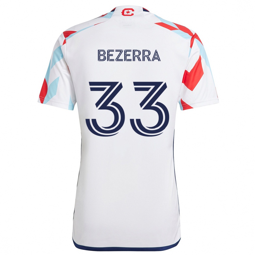 Kids Football Victor Bezerra #33 White Red Blue Away Jersey 2024/25 T-Shirt Australia