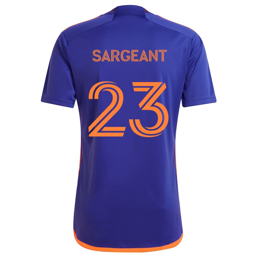 Kids Football Kieran Sargeant #23 Purple Orange Away Jersey 2024/25 T-Shirt Australia