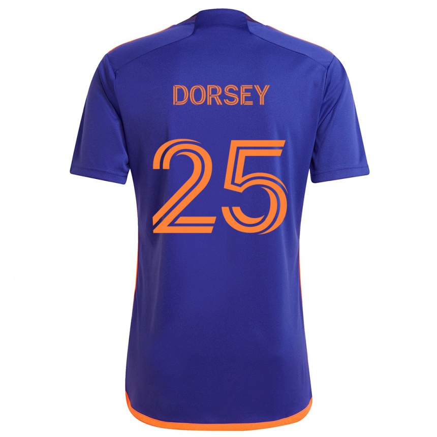 Kids Football Griffin Dorsey #25 Purple Orange Away Jersey 2024/25 T-Shirt Australia