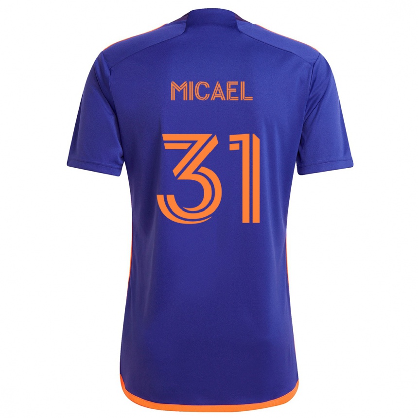 Kids Football Micael #31 Purple Orange Away Jersey 2024/25 T-Shirt Australia