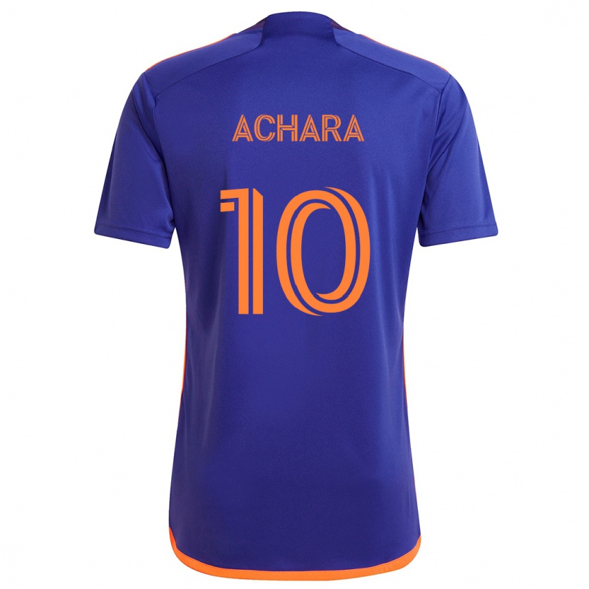 Kids Football Ifunanyachi Achara #10 Purple Orange Away Jersey 2024/25 T-Shirt Australia