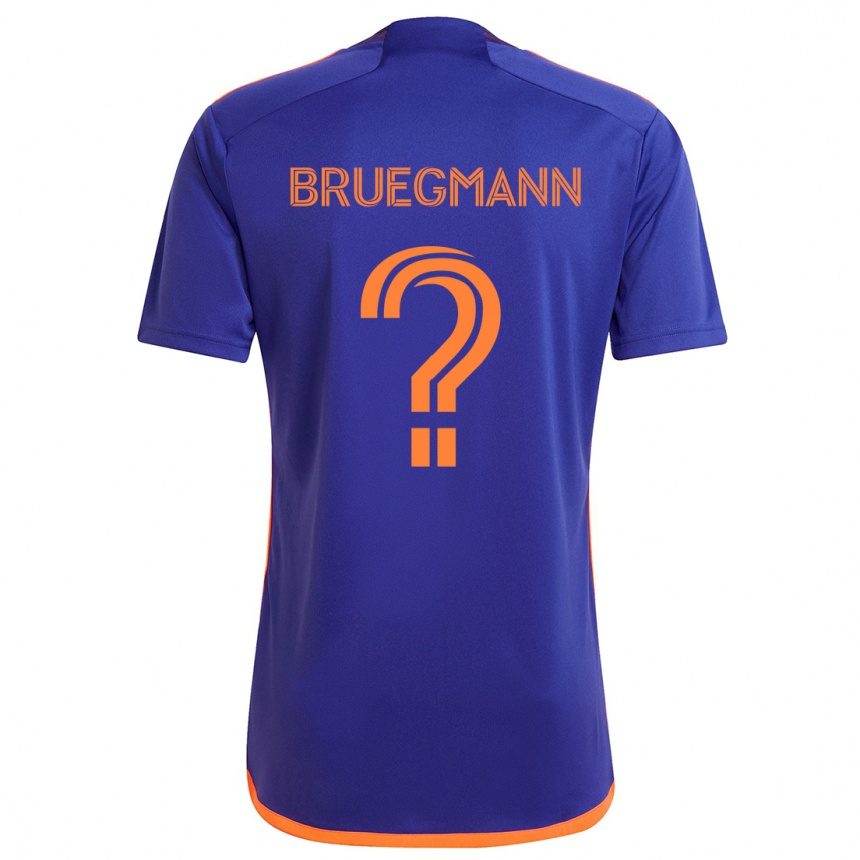 Kids Football Lukas Bruegmann #0 Purple Orange Away Jersey 2024/25 T-Shirt Australia