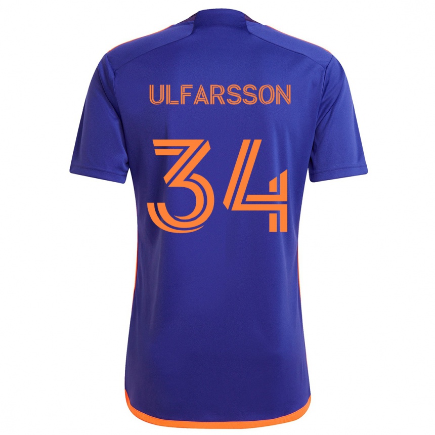 Kids Football Thor Úlfarsson #34 Purple Orange Away Jersey 2024/25 T-Shirt Australia