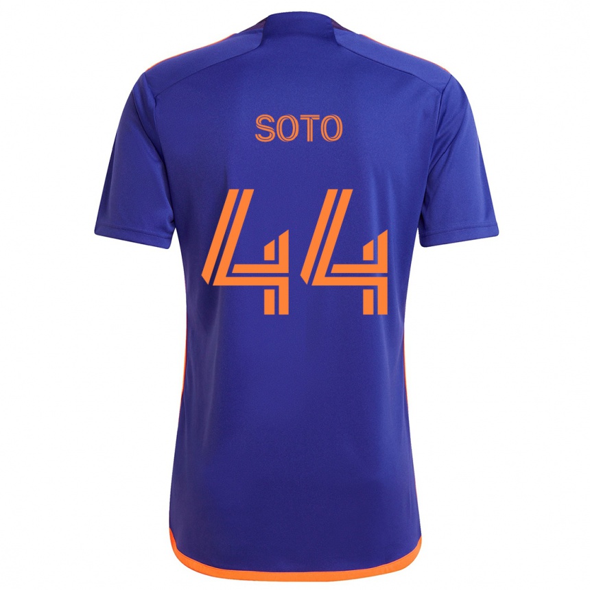 Kids Football Ezekiel Soto #44 Purple Orange Away Jersey 2024/25 T-Shirt Australia