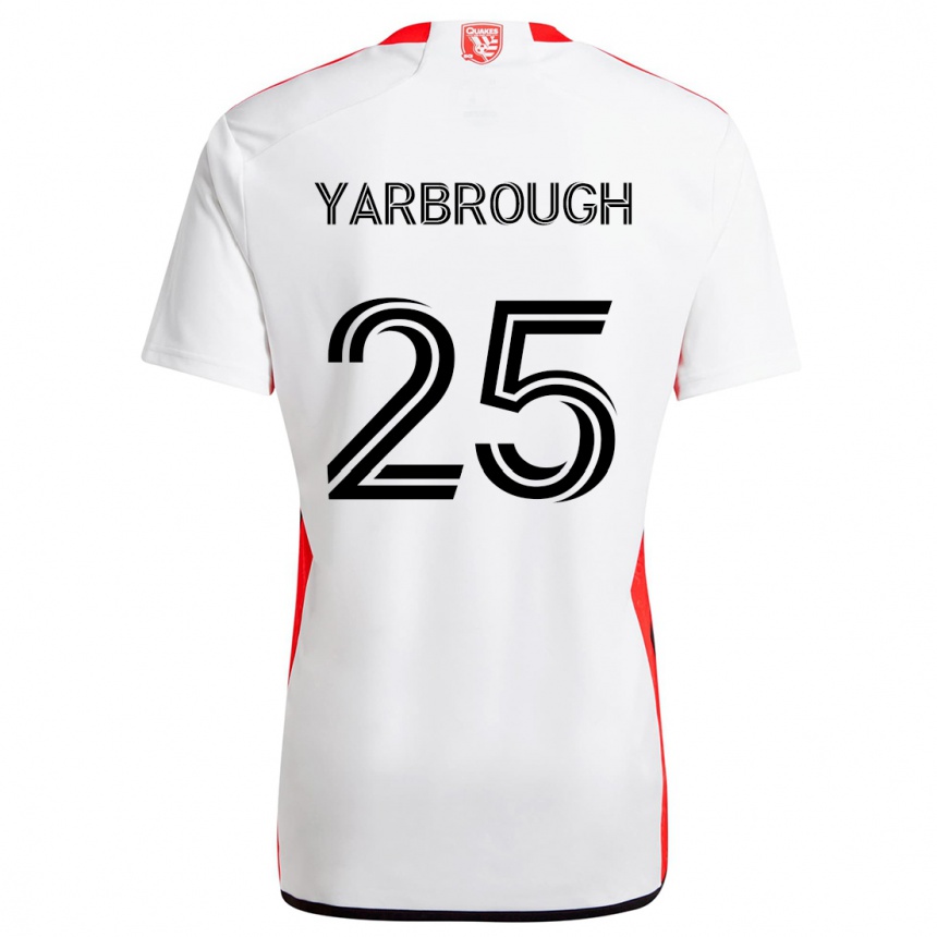 Kids Football William Yarbrough #25 White Red Away Jersey 2024/25 T-Shirt Australia