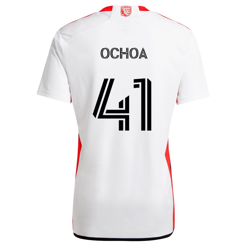 Kids Football Emmanuel Ochoa #41 White Red Away Jersey 2024/25 T-Shirt Australia