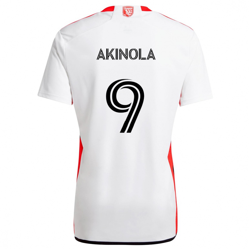 Kids Football Ayo Akinola #9 White Red Away Jersey 2024/25 T-Shirt Australia