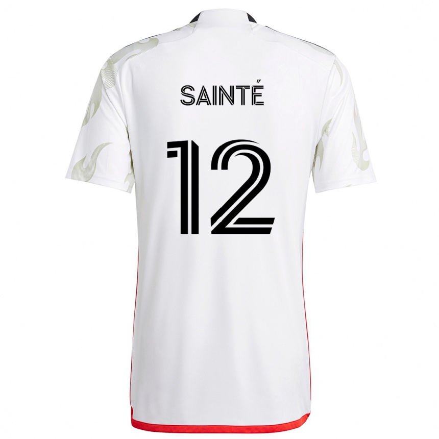 Kids Football Carl Sainté #12 White Red Black Away Jersey 2024/25 T-Shirt Australia