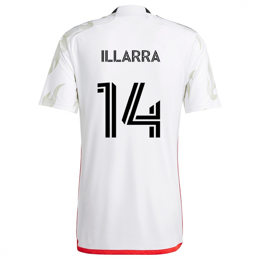 Kids Football Asier Illarramendi #14 White Red Black Away Jersey 2024/25 T-Shirt Australia