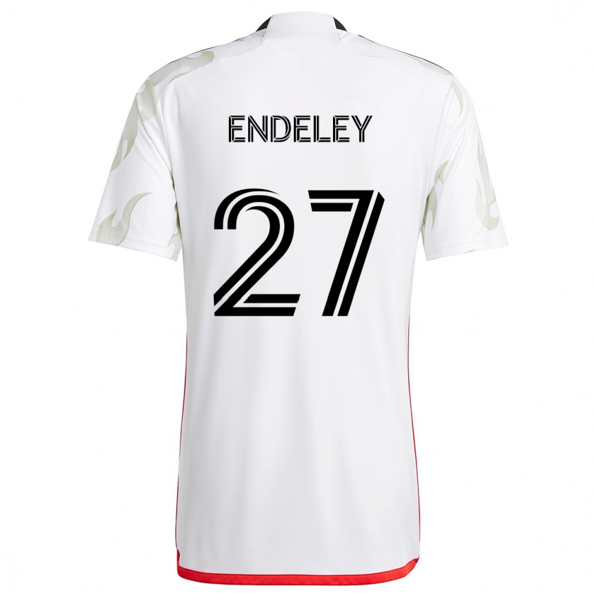 Kids Football Herbert Endeley #27 White Red Black Away Jersey 2024/25 T-Shirt Australia