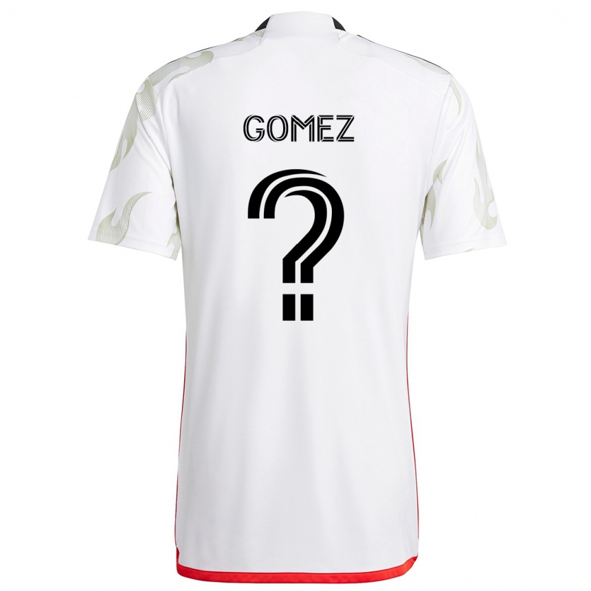 Kids Football Victor Gomez #0 White Red Black Away Jersey 2024/25 T-Shirt Australia