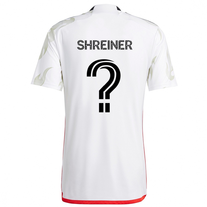 Kids Football Luke Shreiner #0 White Red Black Away Jersey 2024/25 T-Shirt Australia