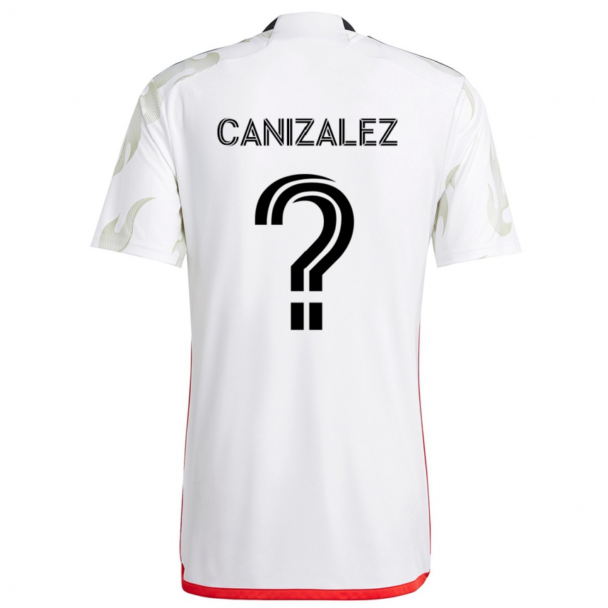 Kids Football Henry Canizalez #0 White Red Black Away Jersey 2024/25 T-Shirt Australia