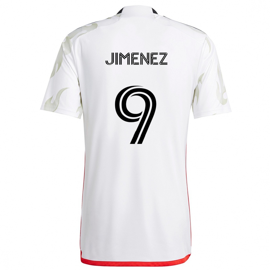 Kids Football Jesús Jiménez #9 White Red Black Away Jersey 2024/25 T-Shirt Australia