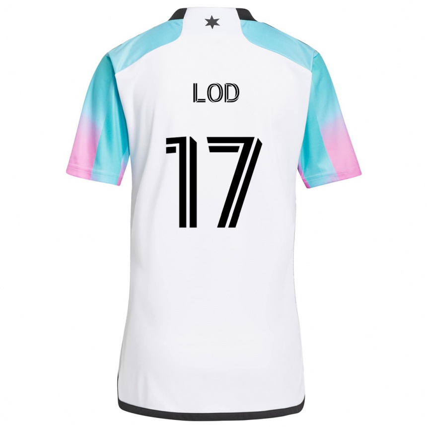 Kids Football Robin Lod #17 White Blue Black Away Jersey 2024/25 T-Shirt Australia