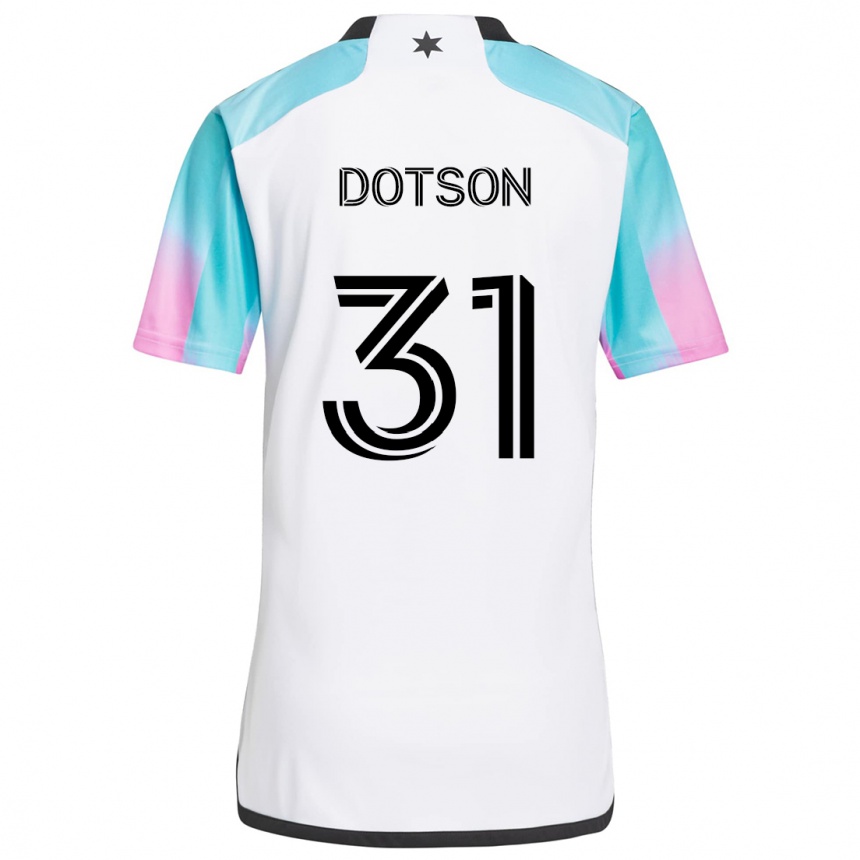 Kids Football Hassani Dotson #31 White Blue Black Away Jersey 2024/25 T-Shirt Australia