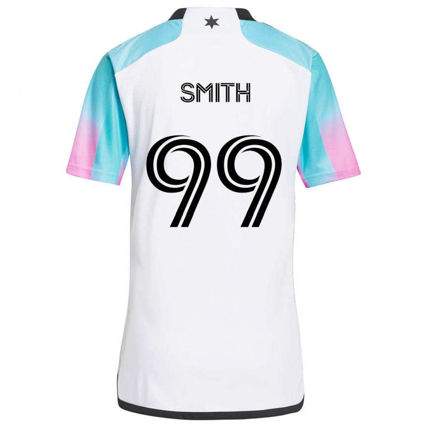 Kids Football Jordan Adebayo-Smith #99 White Blue Black Away Jersey 2024/25 T-Shirt Australia