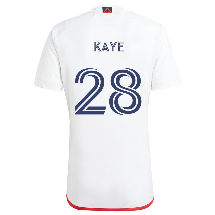 Kids Football Mark-Anthony Kaye #28 White Red Away Jersey 2024/25 T-Shirt Australia