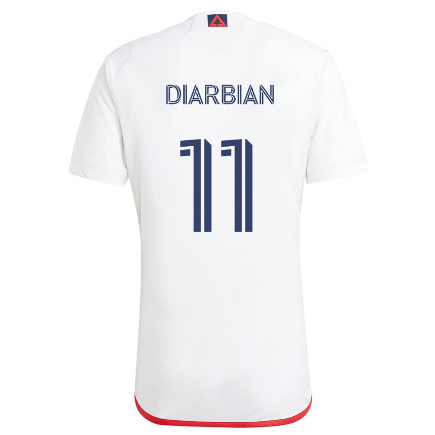 Kids Football Gevork Diarbian #11 White Red Away Jersey 2024/25 T-Shirt Australia