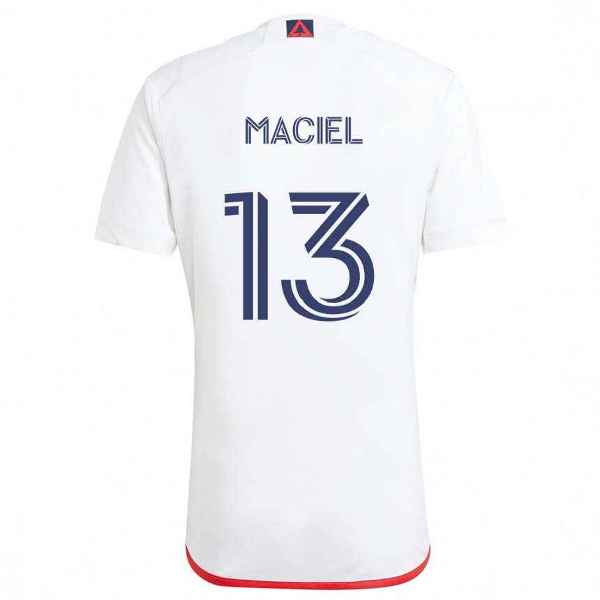 Kids Football Maciel #13 White Red Away Jersey 2024/25 T-Shirt Australia