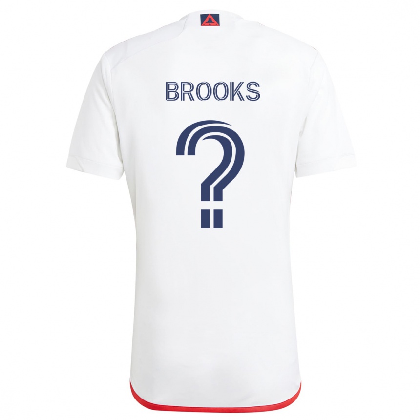 Kids Football Brian Brooks #0 White Red Away Jersey 2024/25 T-Shirt Australia