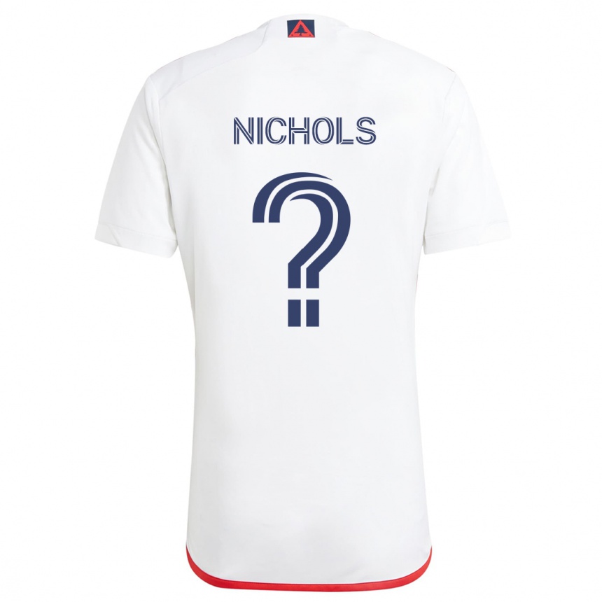 Kids Football Robert Nichols #0 White Red Away Jersey 2024/25 T-Shirt Australia