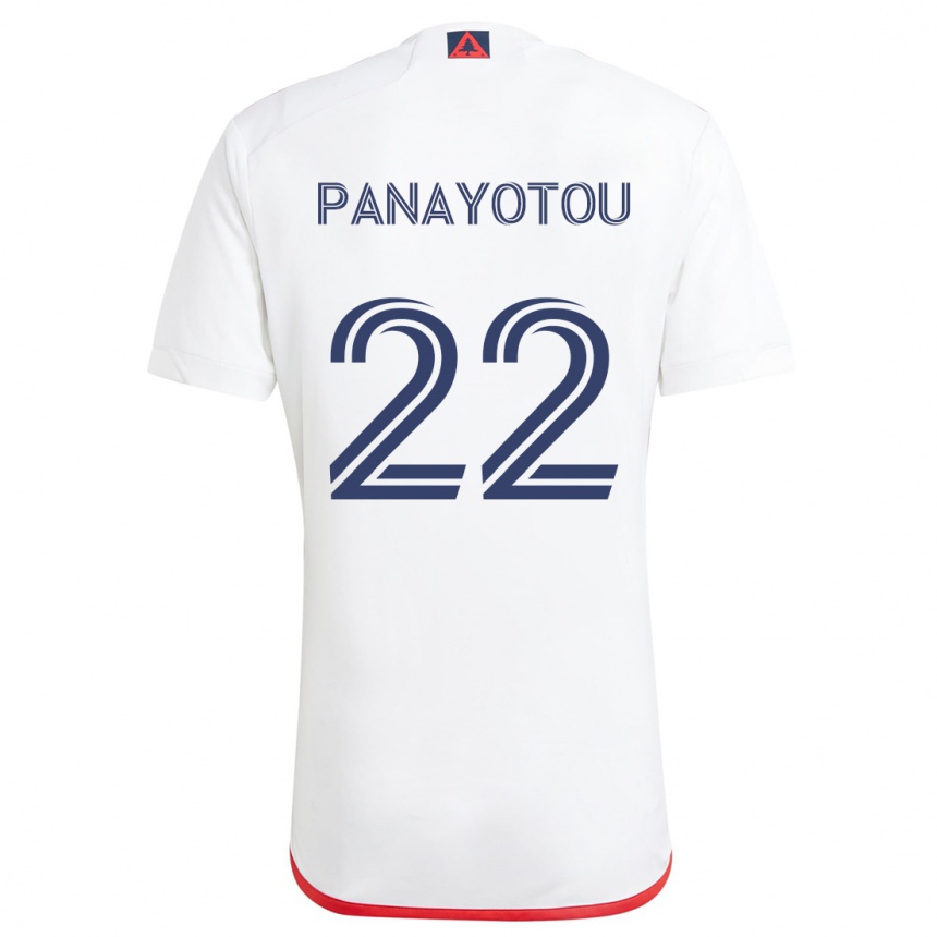 Kids Football Jack Panayotou #22 White Red Away Jersey 2024/25 T-Shirt Australia