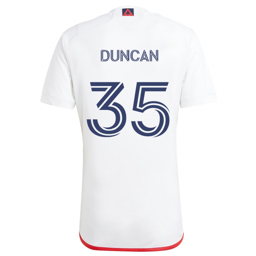 Kids Football Nakye Greenidge-Duncan #35 White Red Away Jersey 2024/25 T-Shirt Australia