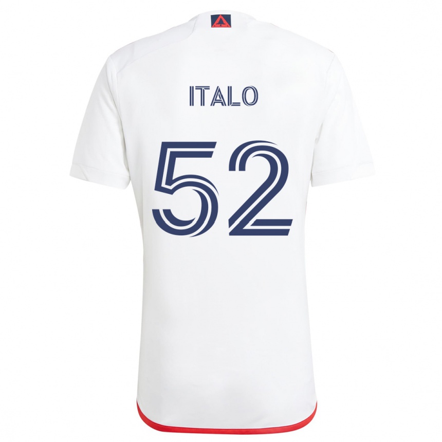 Kids Football Ítalo #52 White Red Away Jersey 2024/25 T-Shirt Australia