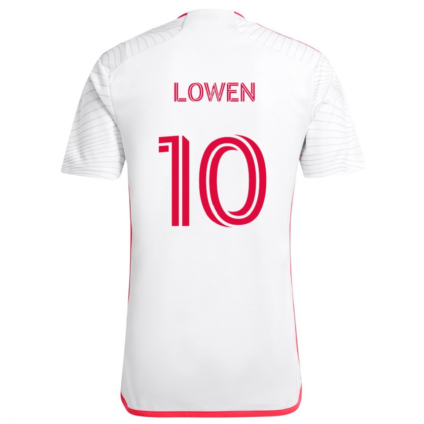 Kids Football Eduard Löwen #10 White Red Away Jersey 2024/25 T-Shirt Australia