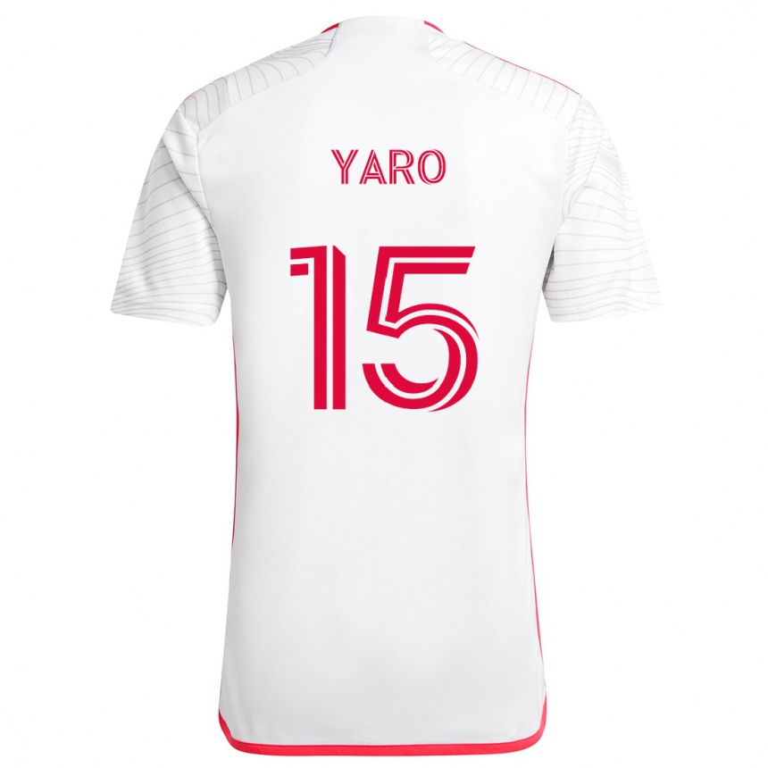 Kids Football Joshua Yaro #15 White Red Away Jersey 2024/25 T-Shirt Australia