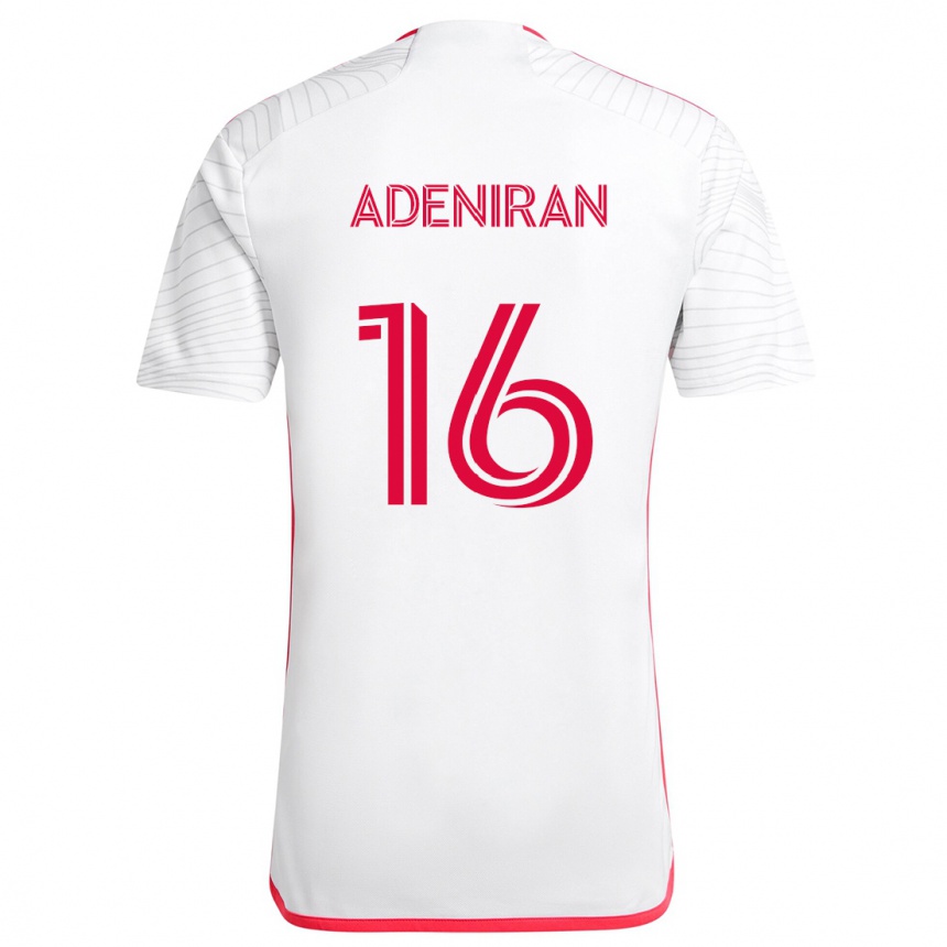 Kids Football Samuel Adeniran #16 White Red Away Jersey 2024/25 T-Shirt Australia