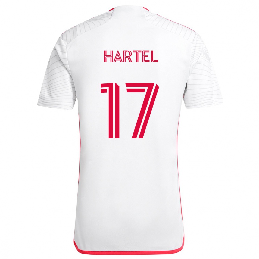 Kids Football Marcel Hartel #17 White Red Away Jersey 2024/25 T-Shirt Australia