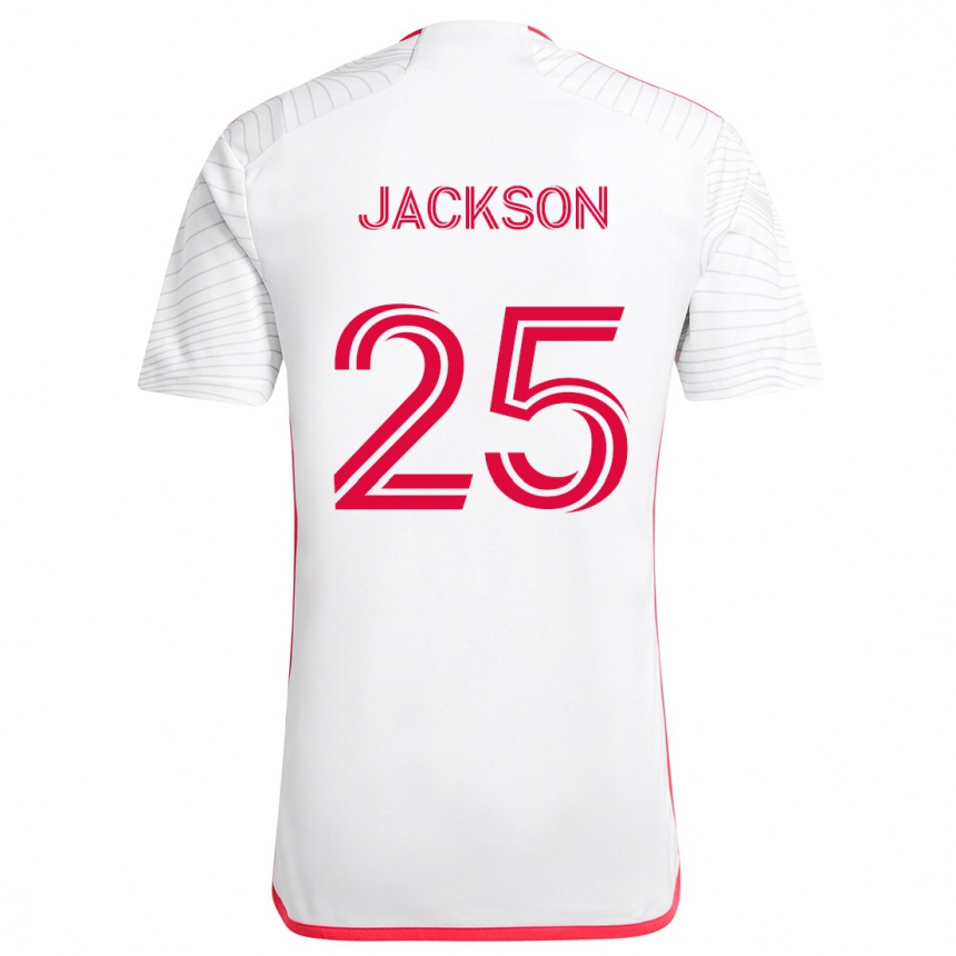 Kids Football Aziel Jackson #25 White Red Away Jersey 2024/25 T-Shirt Australia