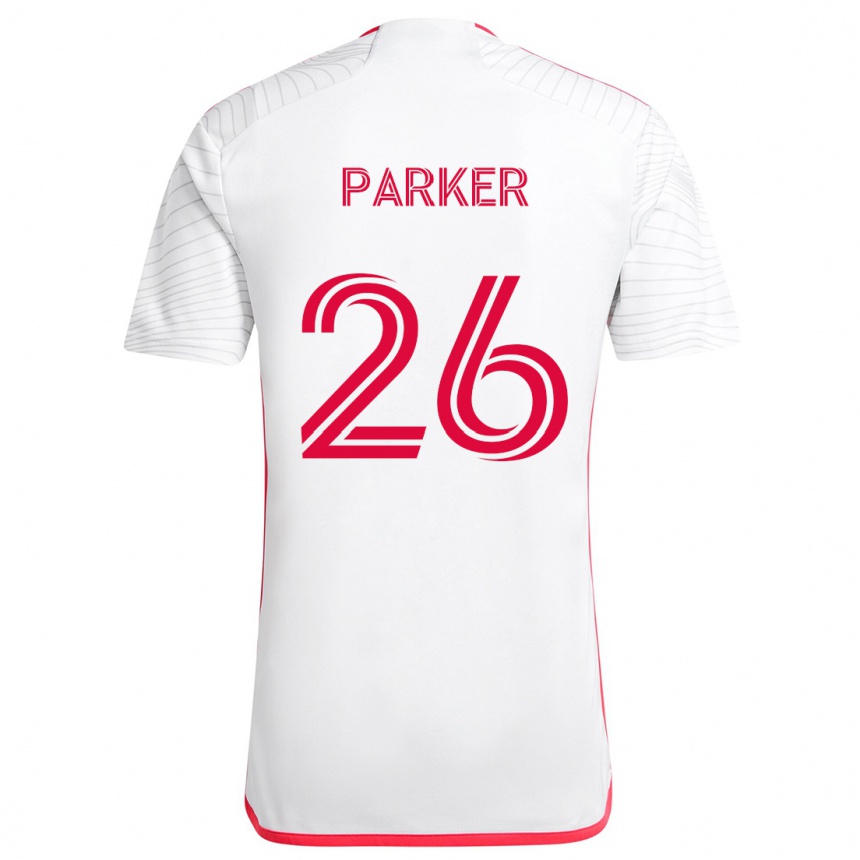 Kids Football Tim Parker #26 White Red Away Jersey 2024/25 T-Shirt Australia