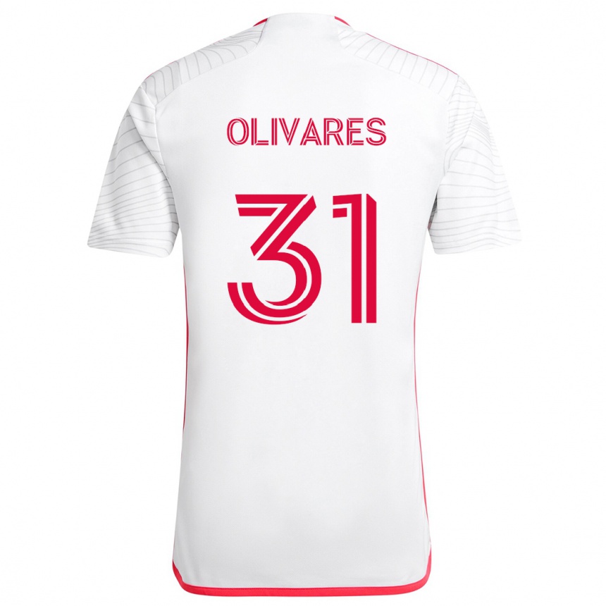 Kids Football Christian Olivares #31 White Red Away Jersey 2024/25 T-Shirt Australia