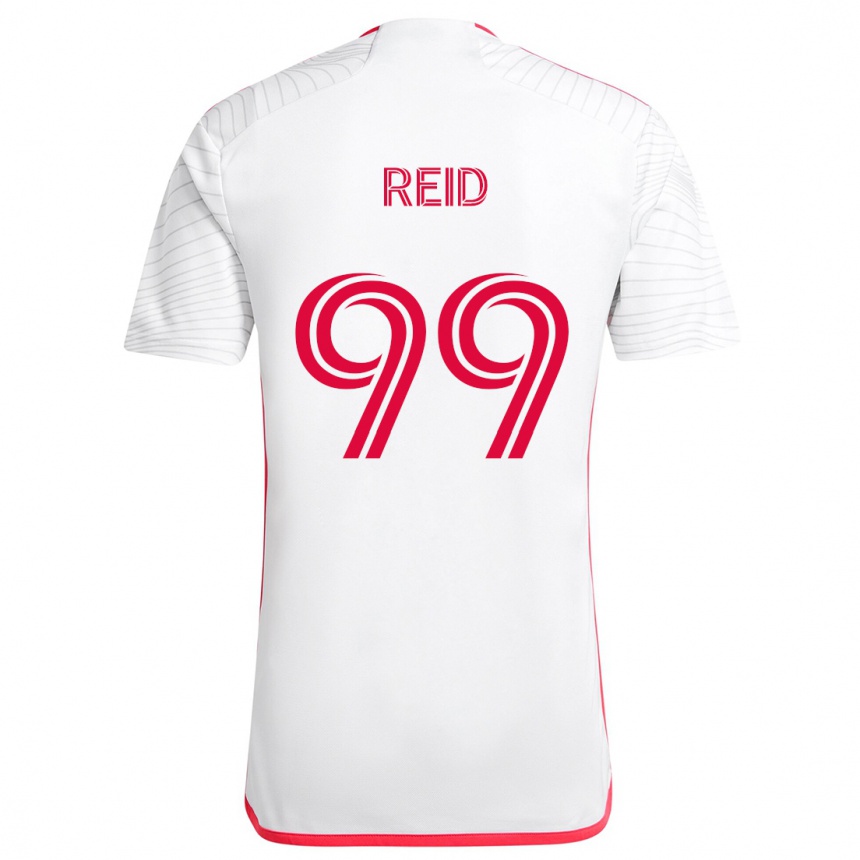 Kids Football Jayden Reid #99 White Red Away Jersey 2024/25 T-Shirt Australia